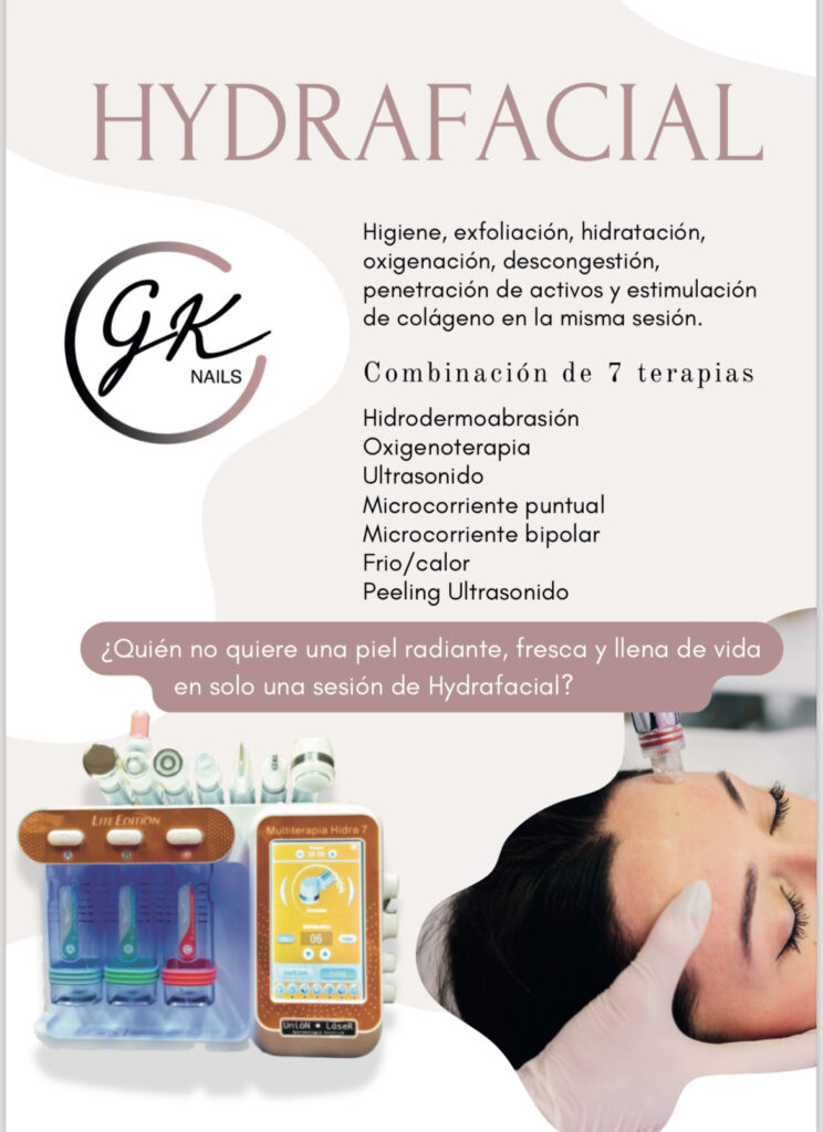 banner informativo sobre hydrafacial nuevo servicio disponible
